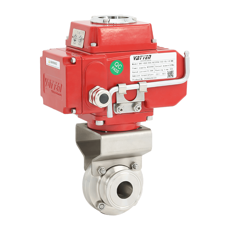 Sähköinen saniteettipuristin läppäventtiili