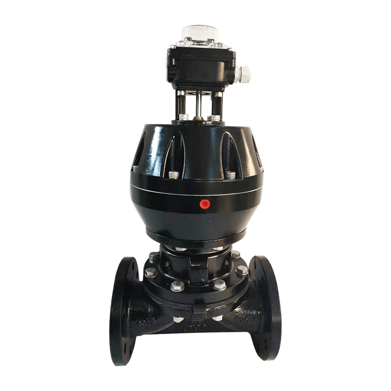 Pneumaattinen laipallinen kalvoventtiili