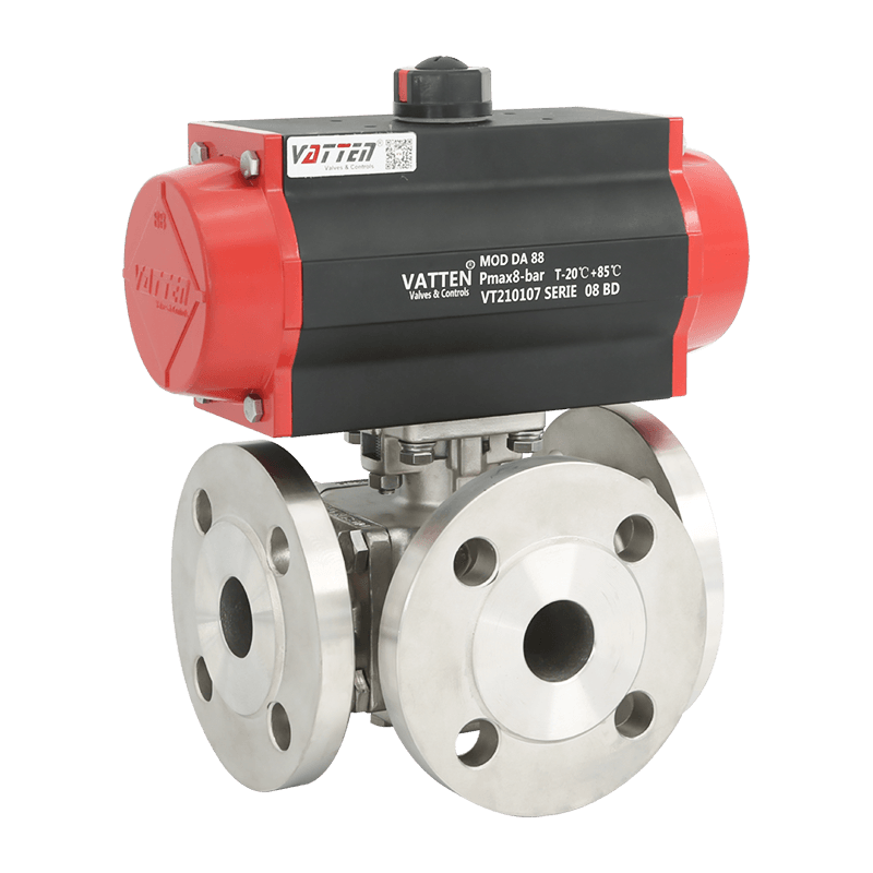 Pneumaattinen kolmitiepalloventtiili